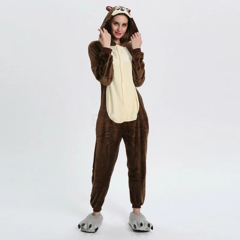 Etaya Chipmunk Kigurumi Animal Onesie Pajama Costumes For Adult - Image 7