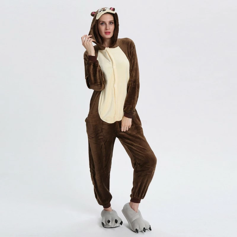 Etaya Chipmunk Kigurumi Animal Onesie Pajama Costumes For Adult - Image 9