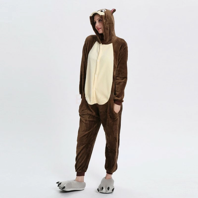 Etaya Chipmunk Kigurumi Animal Onesie Pajama Costumes For Adult - Image 13