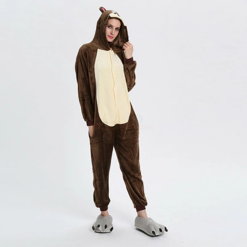 Etaya Chipmunk Kigurumi Animal Onesie Pajama Costumes For Adult - Image 14