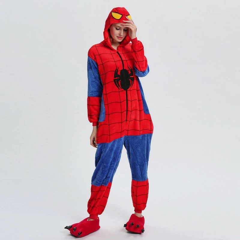 Etaya Spiderman Kigurumi Onesies Pajamas Animal Onesies For Adult - Image 11