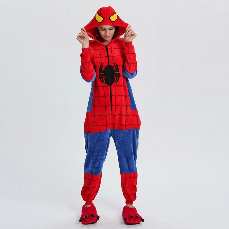 Etaya Spiderman Kigurumi Onesies Pajamas Animal Onesies For Adult - Image 12