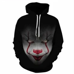 Etaya It Chapter 2 Pennywise Hoodie 3D Print Pattern Long Sleeve Hoodies