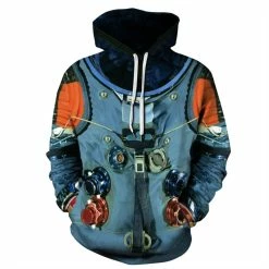 Etaya Nasa Astronaut Hoodie New NASA Pattern Long Sleeve Sweatshirt