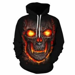 Etaya Skull Hoodie 3D Print Daily Going Out Halloween Sweatshirt
