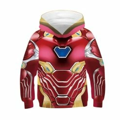 Etaya Kids Iron Man Hoodie 3D Printed Pattern Long Sleeve Sweatshirt