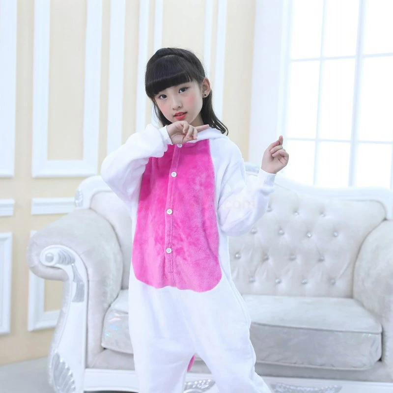 Etaya Kids Onesies Unicorn Rose Red Kigurumi Animal Pajamas Costumes - Image 3