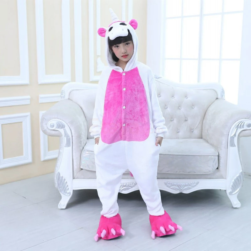 Etaya Kids Onesies Unicorn Rose Red Kigurumi Animal Pajamas Costumes - Image 4