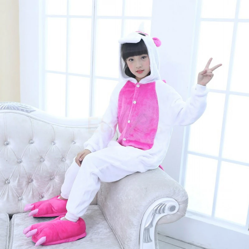 Etaya Kids Onesies Unicorn Rose Red Kigurumi Animal Pajamas Costumes - Image 13