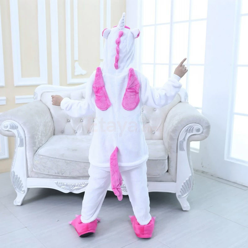 Etaya Kids Onesies Unicorn Rose Red Kigurumi Animal Pajamas Costumes - Image 16