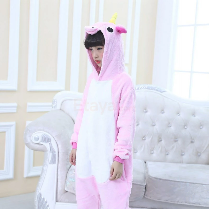 Etaya Kids Pajamas Pink Unicorn Onesies Pajamas Animal Onesies - Image 8