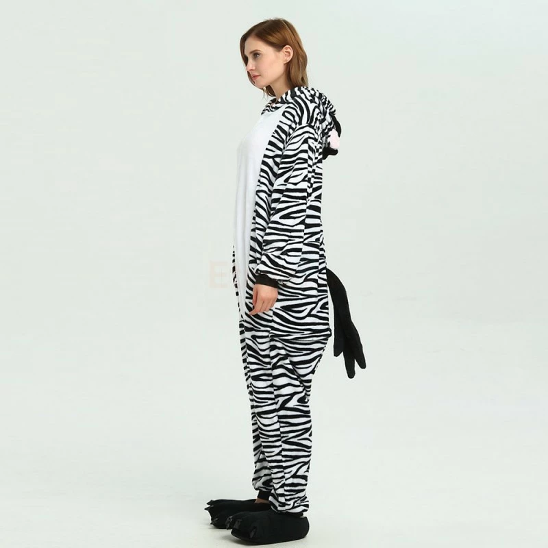 Etaya Zebra Kigurumi Animal Onesie Pajama Costumes For Adult - Image 3