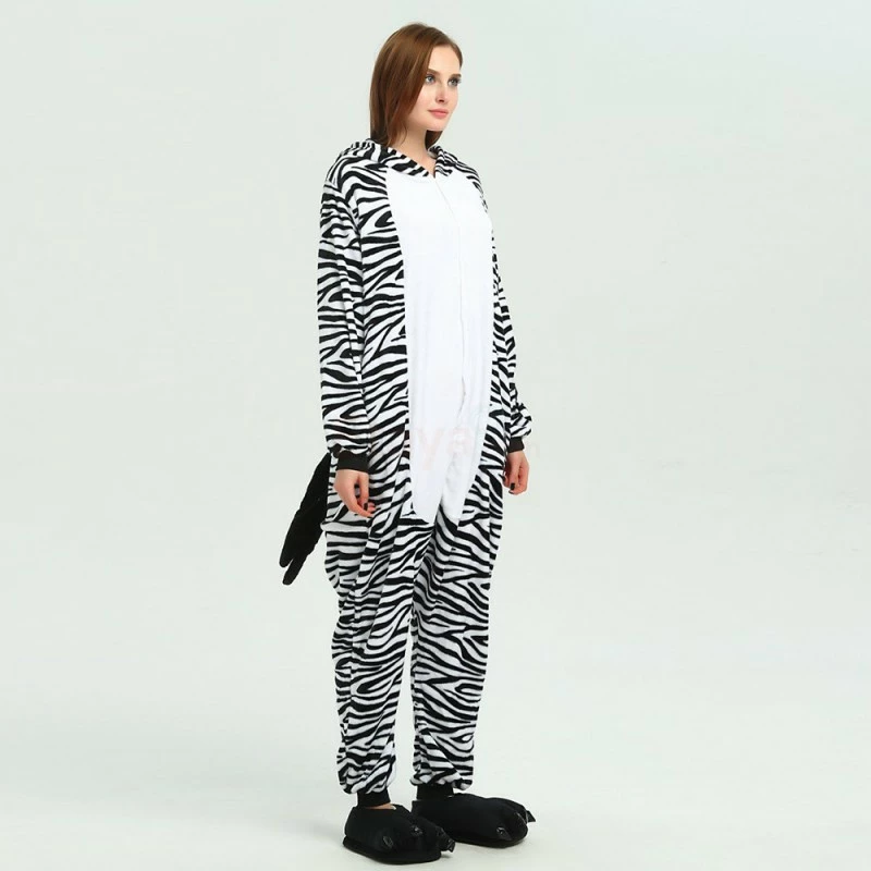 Etaya Zebra Kigurumi Animal Onesie Pajama Costumes For Adult - Image 4