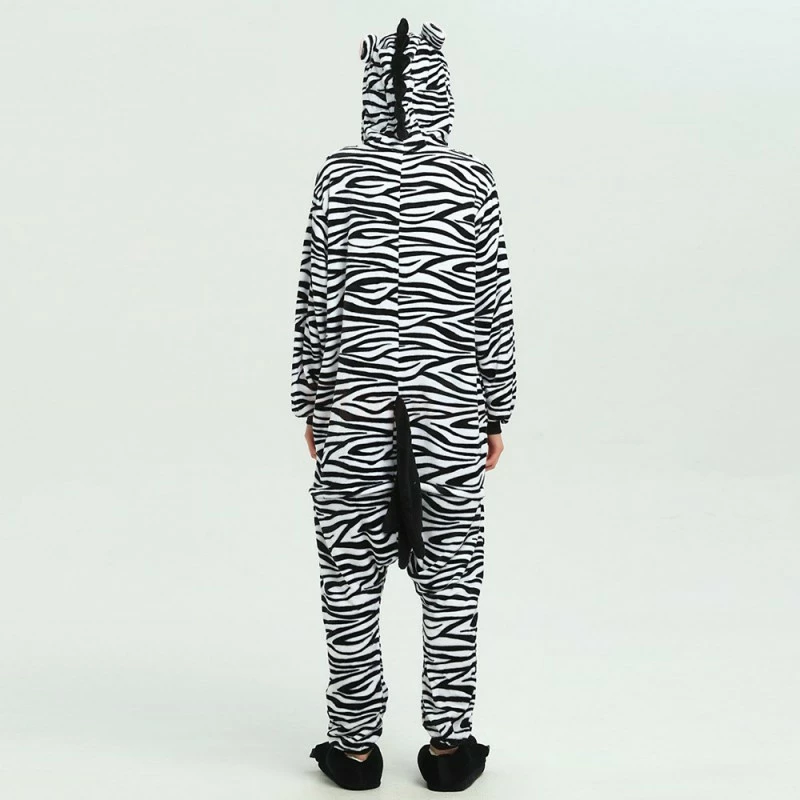 Etaya Zebra Kigurumi Animal Onesie Pajama Costumes For Adult - Image 5