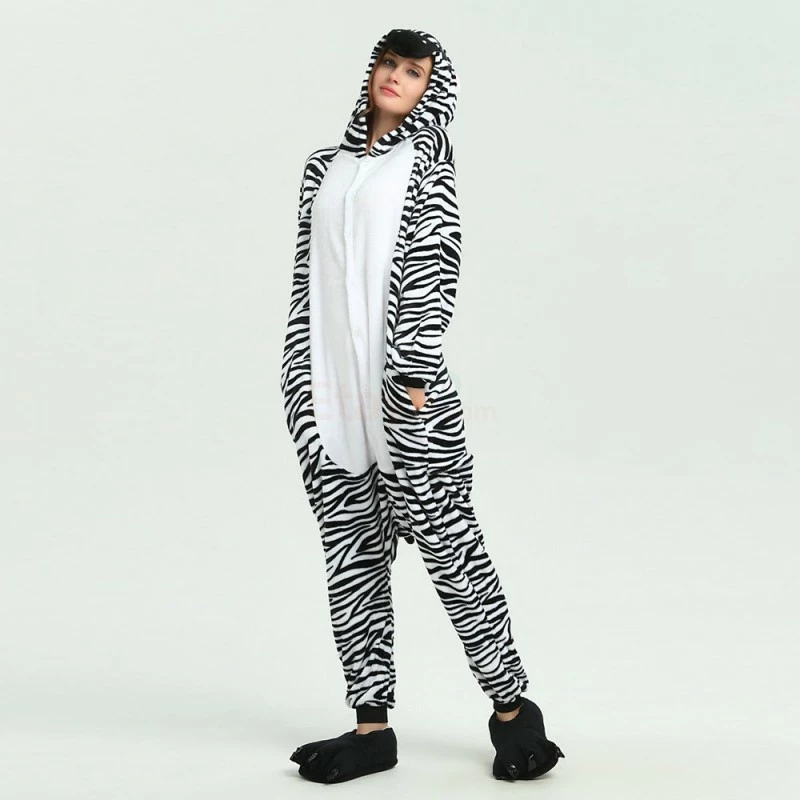 Etaya Zebra Kigurumi Animal Onesie Pajama Costumes For Adult - Image 7