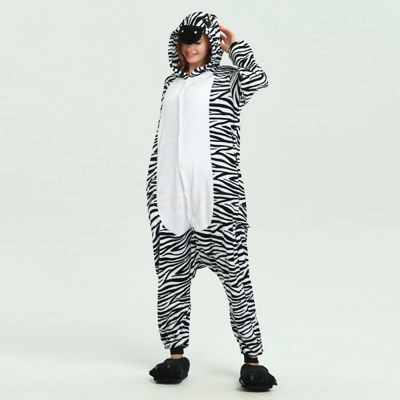 Etaya Zebra Kigurumi Animal Onesie Pajama Costumes For Adult - Image 10