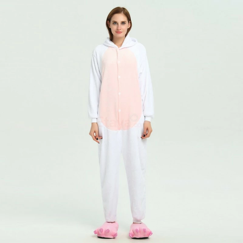 Etaya Pink Rabbit Kigurumi Onesies Pajamas Animal Onesies For Adult - Image 2