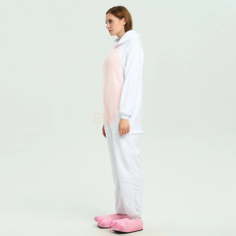 Etaya Pink Rabbit Kigurumi Onesies Pajamas Animal Onesies For Adult - Image 3