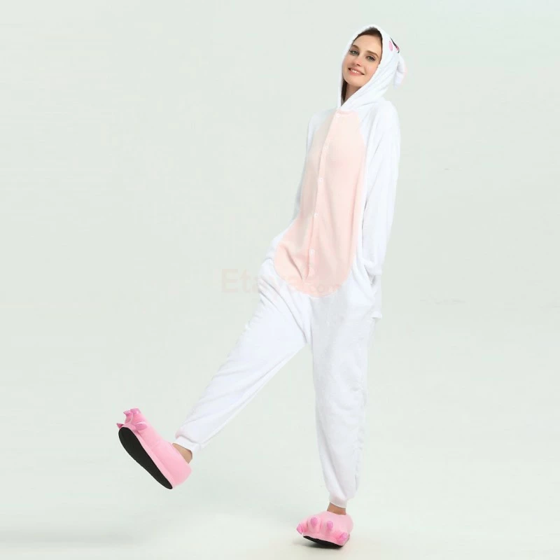 Etaya Pink Rabbit Kigurumi Onesies Pajamas Animal Onesies For Adult - Image 7