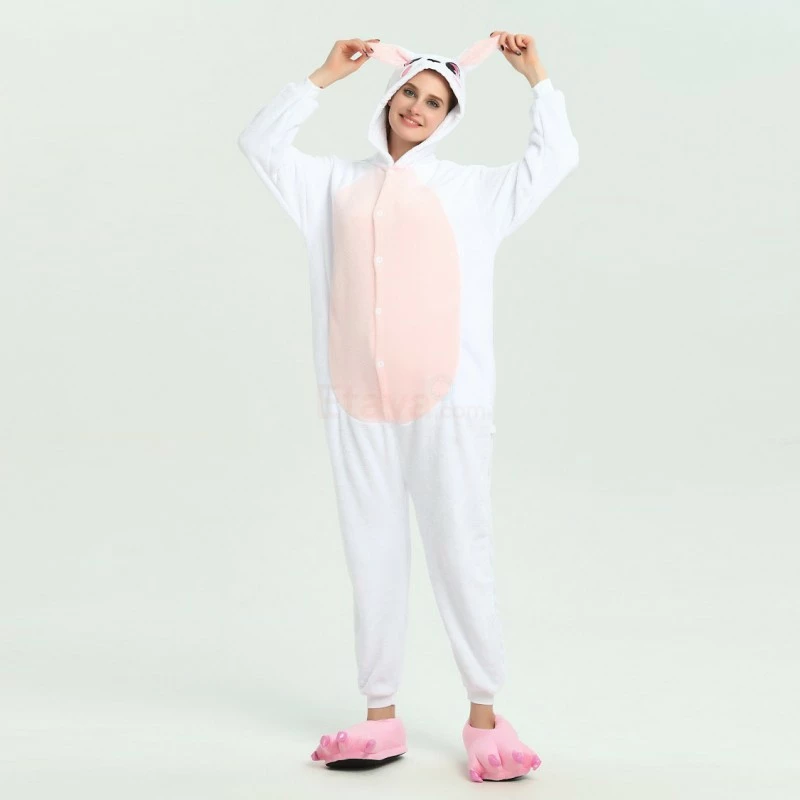 Etaya Pink Rabbit Kigurumi Onesies Pajamas Animal Onesies For Adult - Image 9