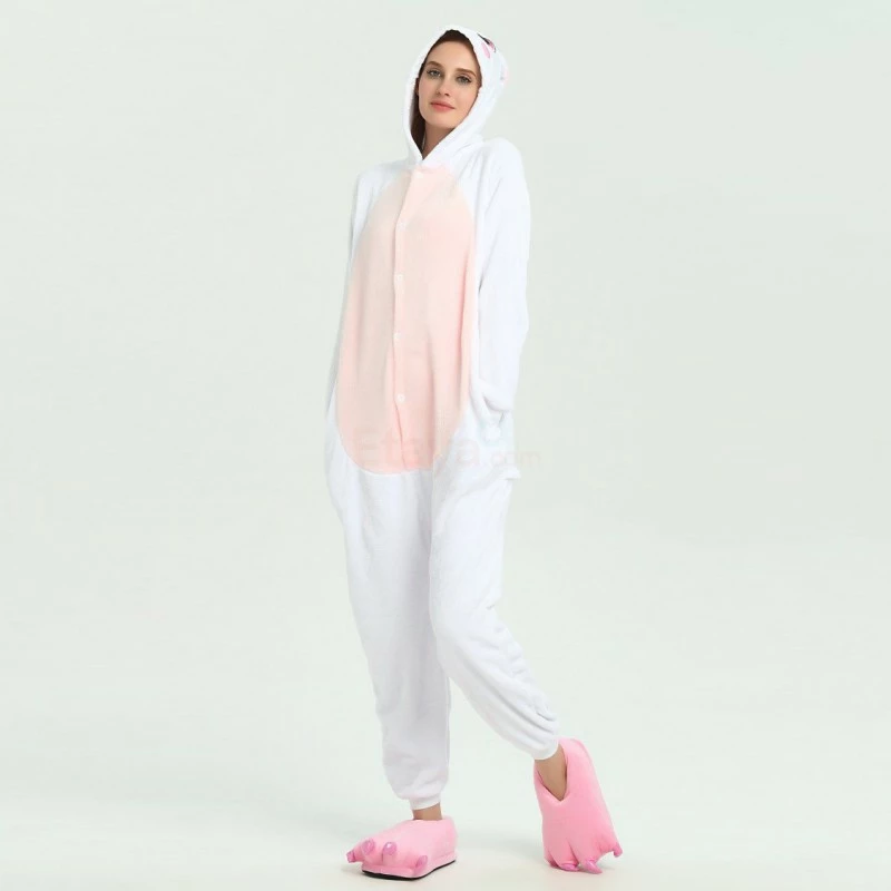 Etaya Pink Rabbit Kigurumi Onesies Pajamas Animal Onesies For Adult - Image 13