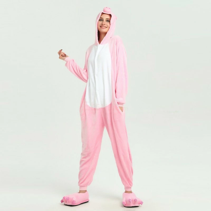 Etaya Pink Pig Kigurumi Animal Onesie Pajama Costumes For Adult - Image 7