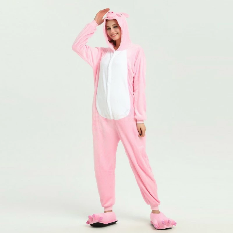 Etaya Pink Pig Kigurumi Animal Onesie Pajama Costumes For Adult - Image 10
