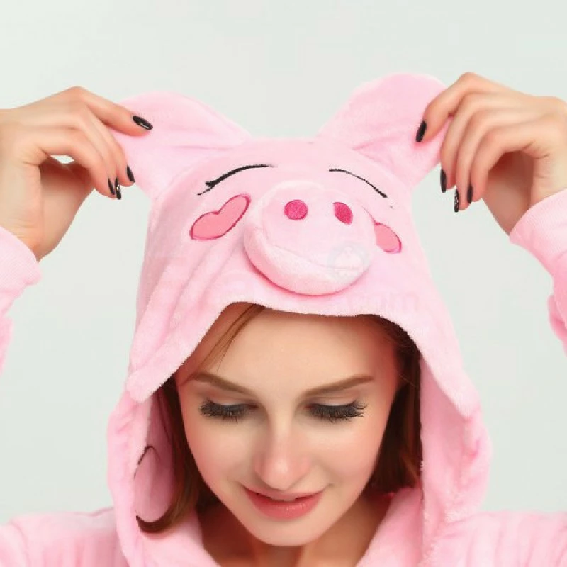 Etaya Pink Pig Kigurumi Animal Onesie Pajama Costumes For Adult - Image 12