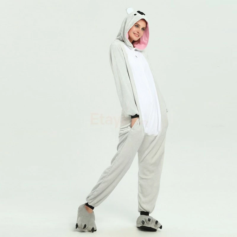 Etaya Black Koala Kigurumi Animal Onesie Pajama Costumes For Adult - Image 6