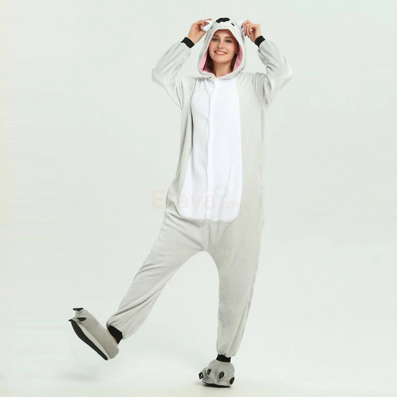 Etaya Black Koala Kigurumi Animal Onesie Pajama Costumes For Adult - Image 8