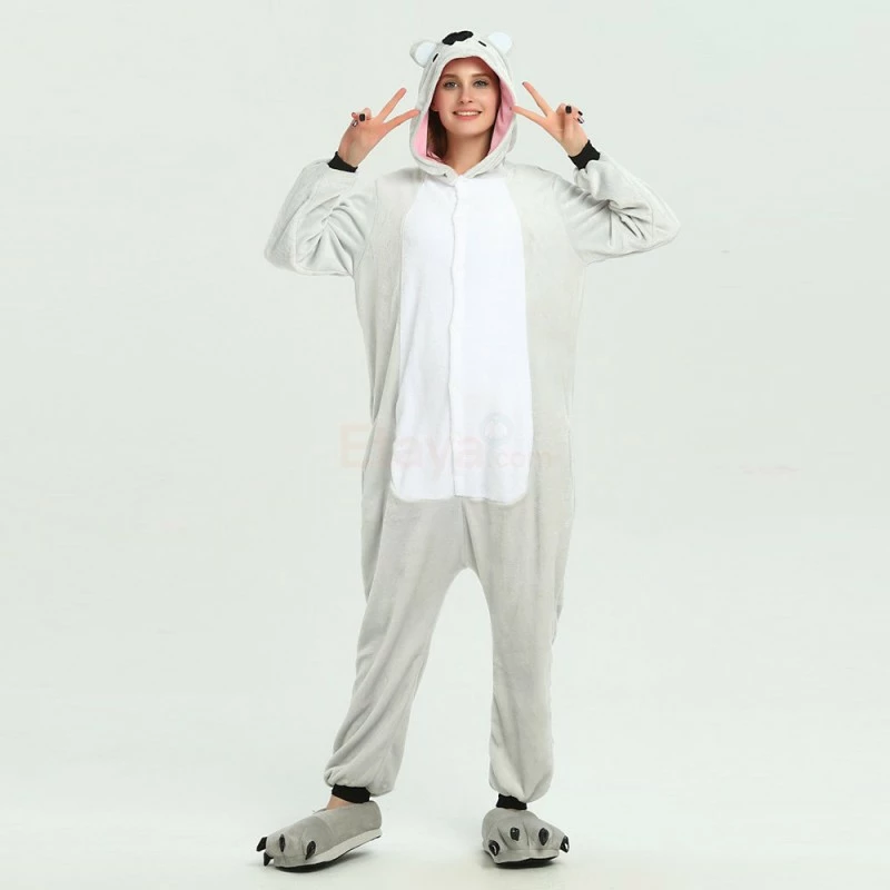 Etaya Black Koala Kigurumi Animal Onesie Pajama Costumes For Adult - Image 11