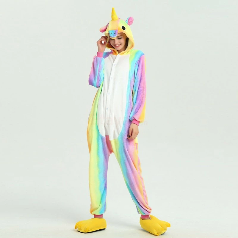 Etaya Colorful Unicorn Kigurumi Onesies Pajamas Animal Onesies For Adult - Image 7