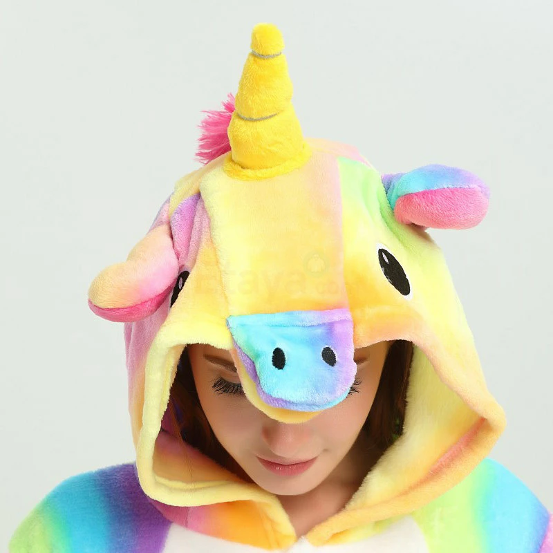 Etaya Colorful Unicorn Kigurumi Onesies Pajamas Animal Onesies For Adult - Image 13
