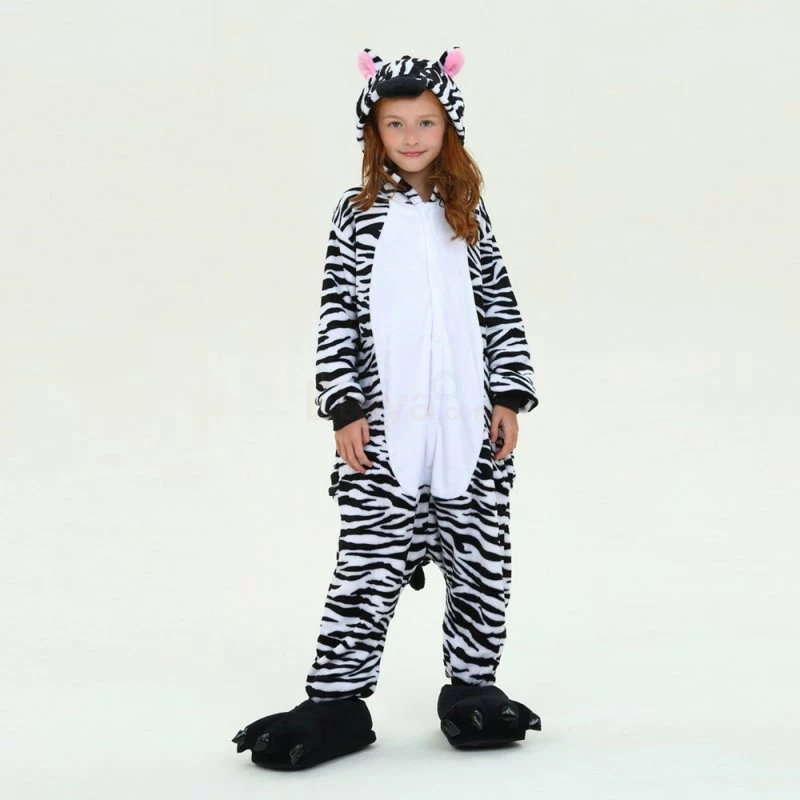 Etaya Zebra Kids Onesies Kigurumi Onesies Pajamas Animal Costume - Image 2