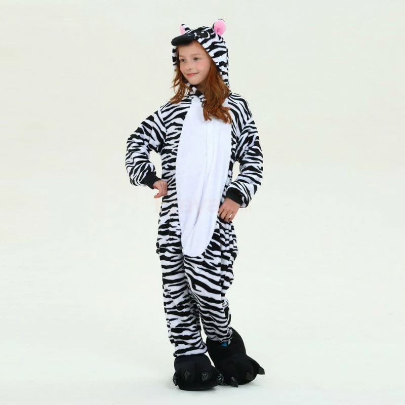 Etaya Zebra Kids Onesies Kigurumi Onesies Pajamas Animal Costume - Image 3
