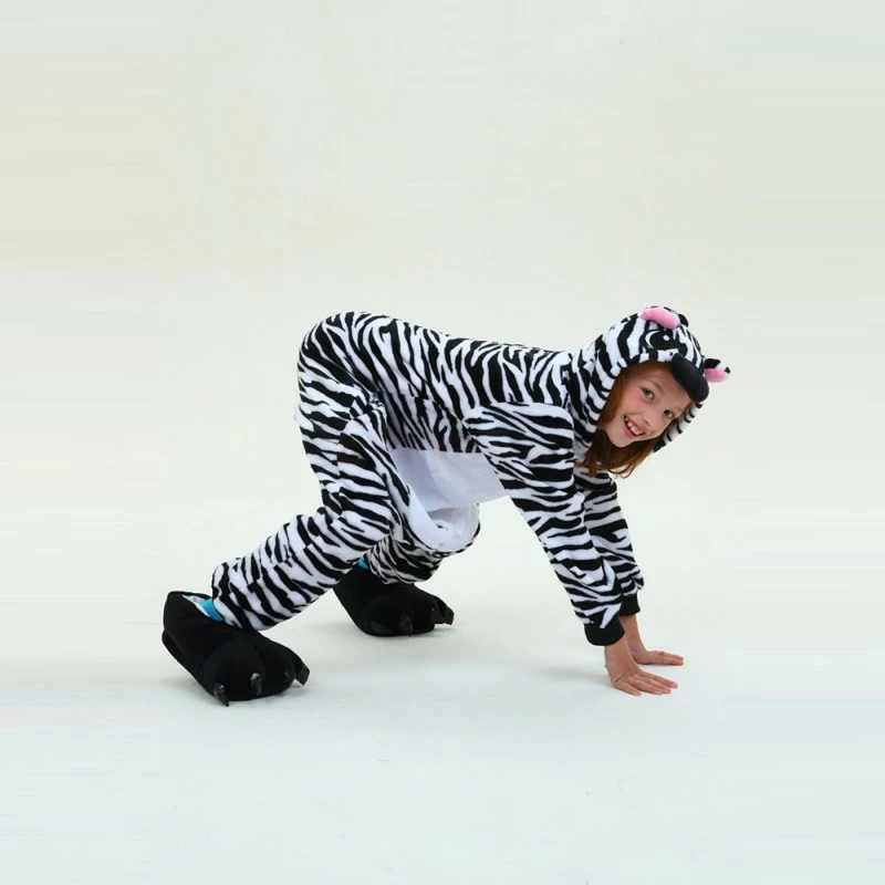 Etaya Zebra Kids Onesies Kigurumi Onesies Pajamas Animal Costume - Image 5