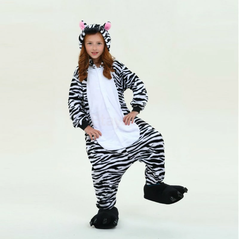 Etaya Zebra Kids Onesies Kigurumi Onesies Pajamas Animal Costume - Image 6