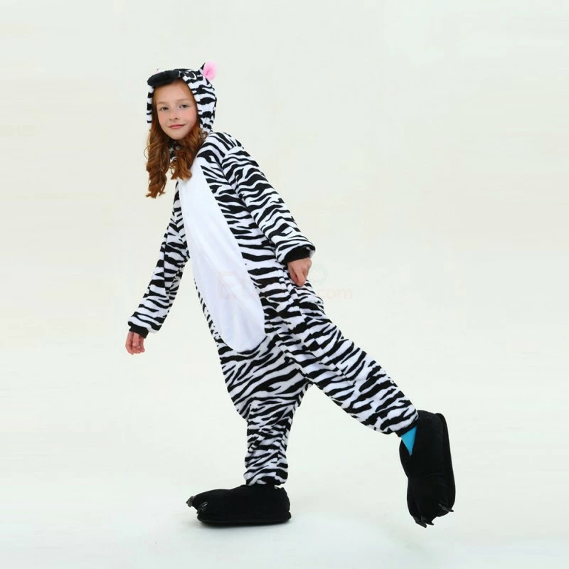 Etaya Zebra Kids Onesies Kigurumi Onesies Pajamas Animal Costume - Image 9
