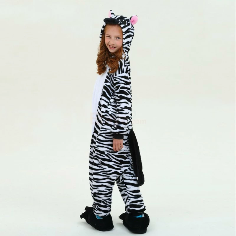 Etaya Zebra Kids Onesies Kigurumi Onesies Pajamas Animal Costume - Image 12