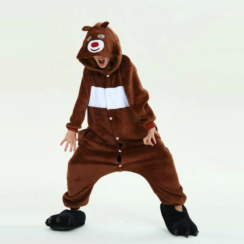Etaya Kids Boonie Bears Kigurumi Animal Onesies Pajamas - Image 2