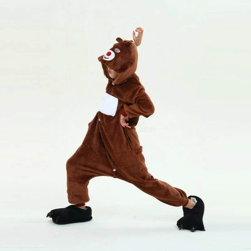 Etaya Kids Boonie Bears Kigurumi Animal Onesies Pajamas - Image 4