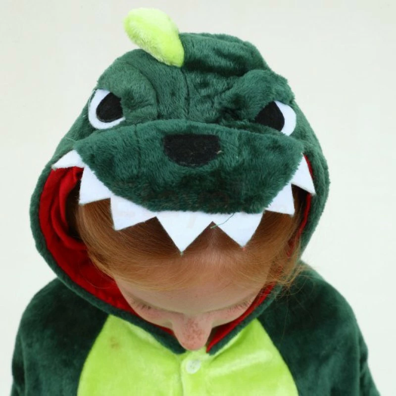 Etaya Kids Green Dinosaur Kigurumi Animal Onesies Pajamas - Image 4