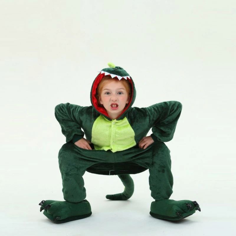 Etaya Kids Green Dinosaur Kigurumi Animal Onesies Pajamas - Image 5