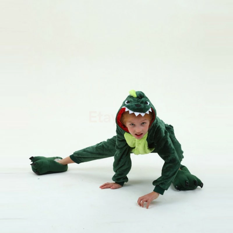 Etaya Kids Green Dinosaur Kigurumi Animal Onesies Pajamas - Image 7