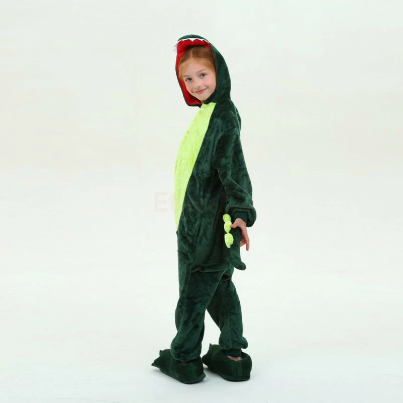 Etaya Kids Green Dinosaur Kigurumi Animal Onesies Pajamas - Image 15