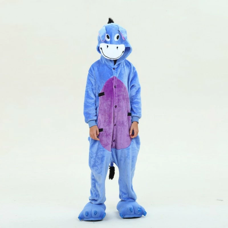 Etaya Kids Eeyore Donkey Kigurumi Animal Onesies Pajamas - Image 2
