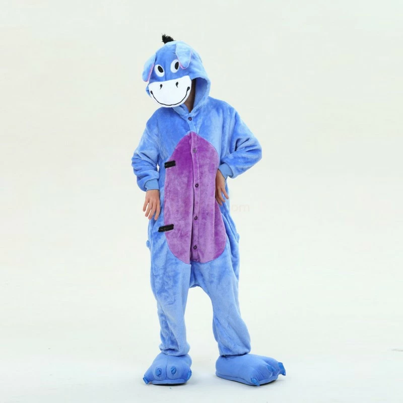 Etaya Kids Eeyore Donkey Kigurumi Animal Onesies Pajamas - Image 3