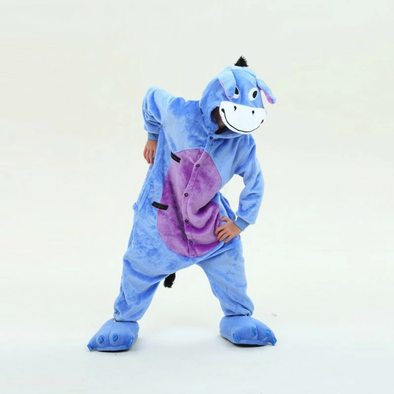 Etaya Kids Eeyore Donkey Kigurumi Animal Onesies Pajamas - Image 4