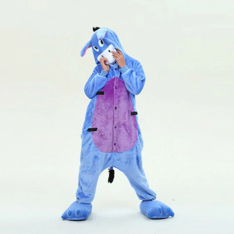 Etaya Kids Eeyore Donkey Kigurumi Animal Onesies Pajamas - Image 5