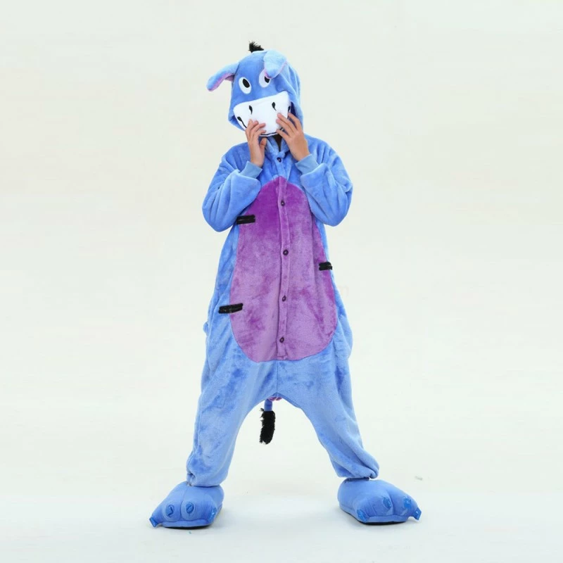 Etaya Kids Eeyore Donkey Kigurumi Animal Onesies Pajamas - Image 6